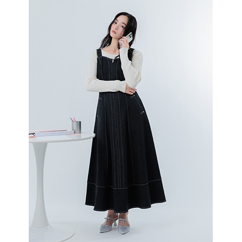 デニムフレアワンピース（品番：BD37030）