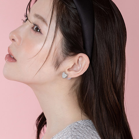 【Heart Collection】ハートビジューピアス