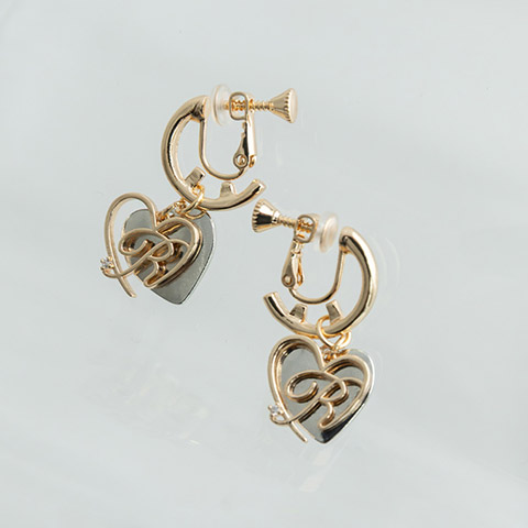 【Heart Collection】ハートフープイヤリング