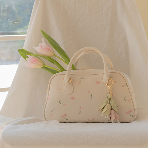 チューリップ柄ハンドバッグ(品番:FB37133)