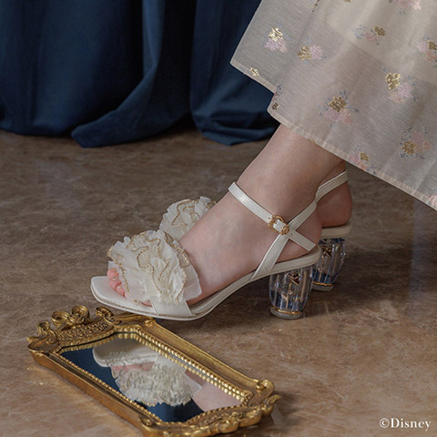 『美女と野獣』コレクション ローズヒールサンダル(品番:AS37176)