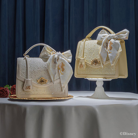 『美女と野獣』コレクション 2WAYスカーフ付きハンドバッグ(品番:FB37178)